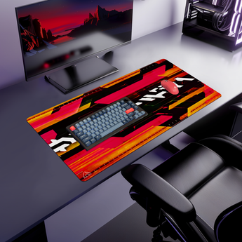 Cyber Glitch mouse pad, 900 × 400 mm – DeskCave™