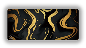 Gold Liquid gaming mouse pad design – DeskCave™
