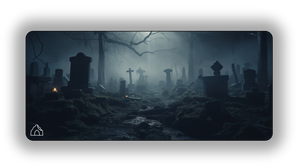 Graveyard gaming mouse pad design — DeskCave™ artwork preview