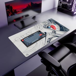 Gray Monochrome mouse pad, 900 × 400 mm – DeskCave™