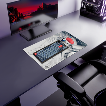Gray Monochrome mouse pad, 600 × 350 mm – DeskCave™