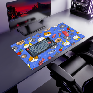 Kitties mouse pad, 900 × 400 mm – DeskCave™