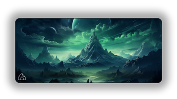 Mountain Cosmo Green gaming mouse pad, Small - 450 x 400 mm – DeskCave™
