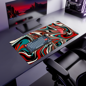 Psychedelic Liquid mouse pad, 900 × 400 mm – DeskCave™