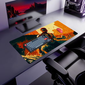 Spider Warrior mouse pad, 900 × 400 mm – DeskCave™