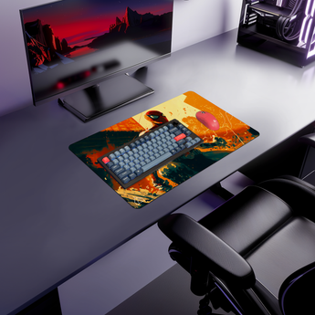 Spider Warrior mouse pad, 600 × 350 mm – DeskCave™